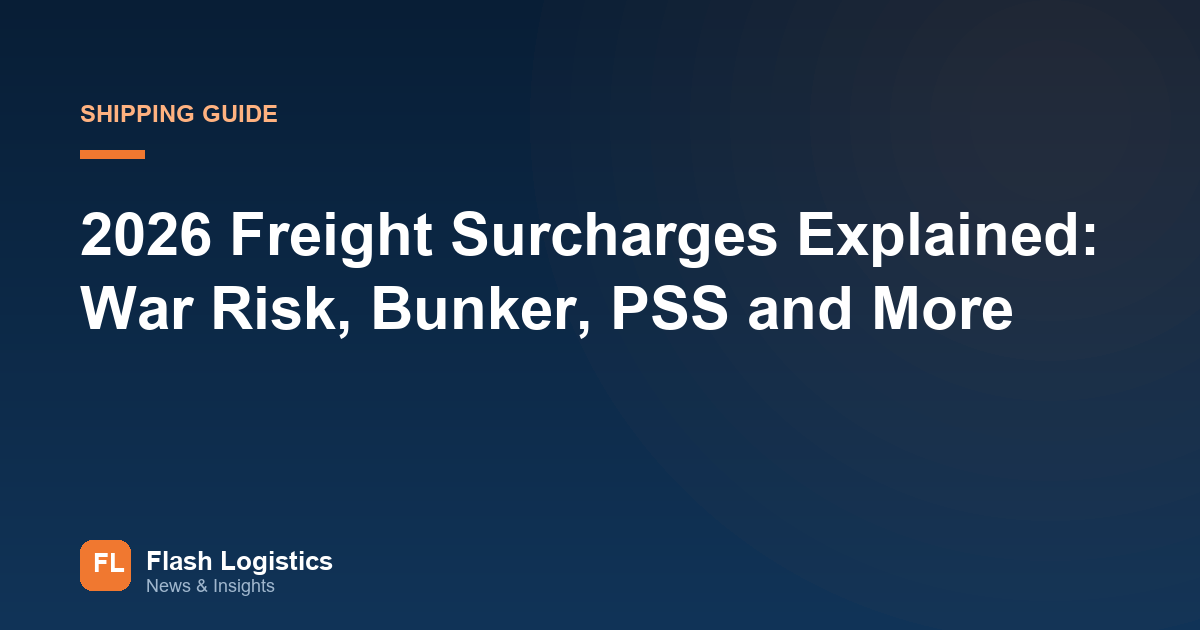 2026 Freight Surcharges Explained: War Risk, Bunker, PSS and More